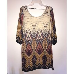 Bohemian style shift dress